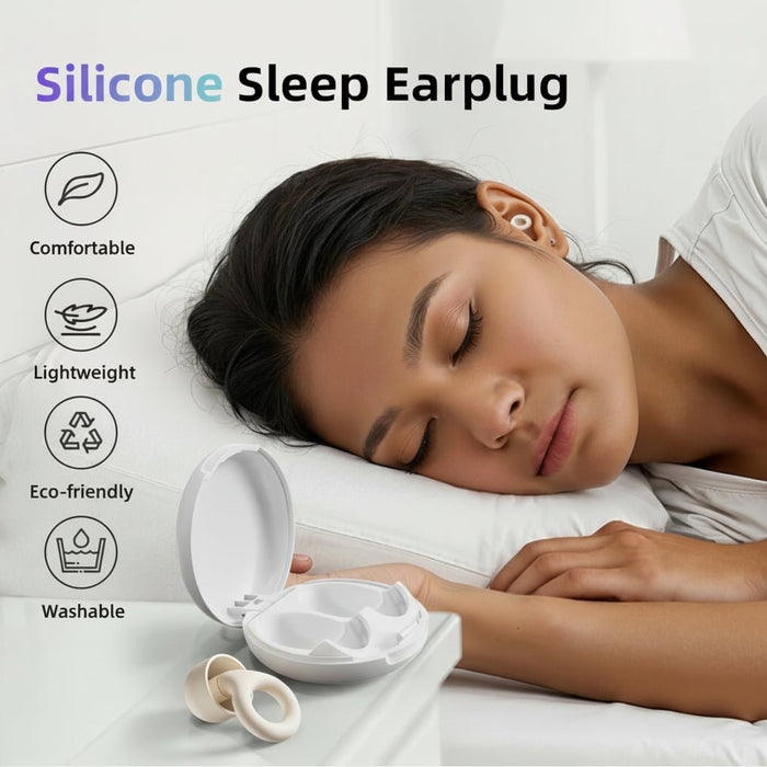 Siliconen Oordopjes met Ring - Design – Voor Slaap, Zwemmen & Focus – 1 Paar - Bivakshop