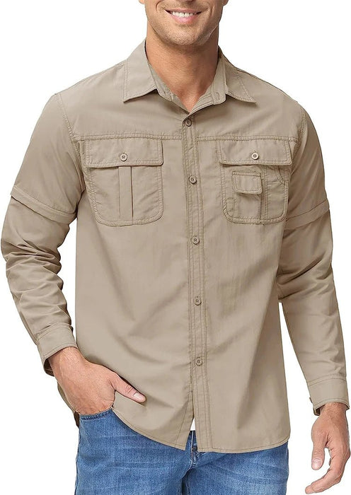Sneldrogend outdoor shirt voor heren - Korte mouwen, UPF 50+ zonnebescherming - Bivakshop
