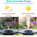 Solar Bird Bath Fountain Pump Upgrade Fountain With 4 Nozzle Free Standing Powered Water For Bird Bath Garden Pond Pool Outdoor - Bivakshop