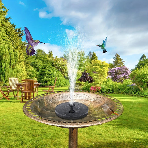 Solar Bird Bath Fountain Pump Upgrade Fountain With 4 Nozzle Free Standing Powered Water For Bird Bath Garden Pond Pool Outdoor - Bivakshop
