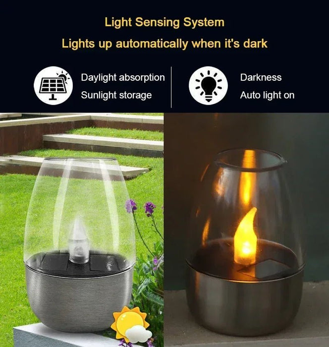 Solar LED kaarslamp – waterdicht – oplaadbaar - Bivakshop