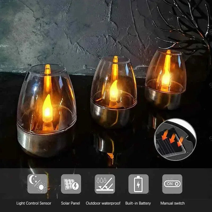 Solar LED kaarslamp – waterdicht – oplaadbaar - Bivakshop