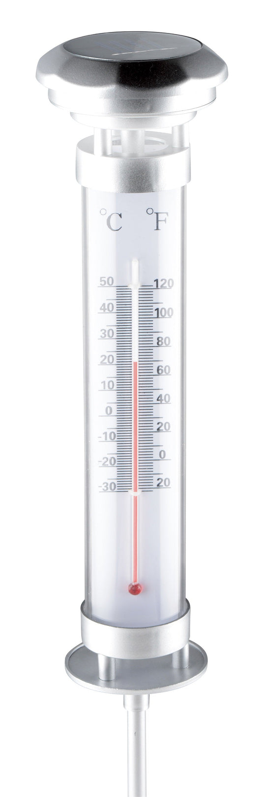 Solar tuinlamp-thermometer - Functionele verlichting en temperatuurweergave voor buiten - Bivakshop