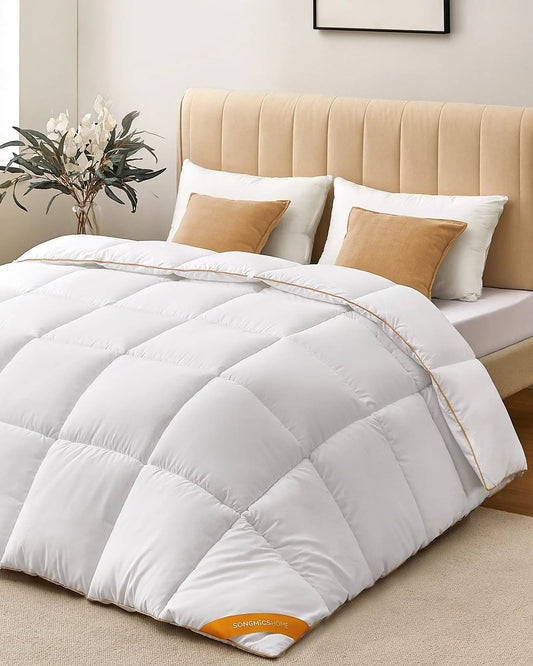 SONGMICS HOME microvezel bedsprei - 100% microvezel vulling - 300 GSM deken met 8 lussen - Bivakshop