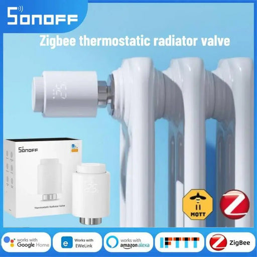 SONOFF Zigbee Thermostatische Radiatorknop - Slimme temperatuurregeling - Compatibel met Alexa en eWeLink - Bivakshop