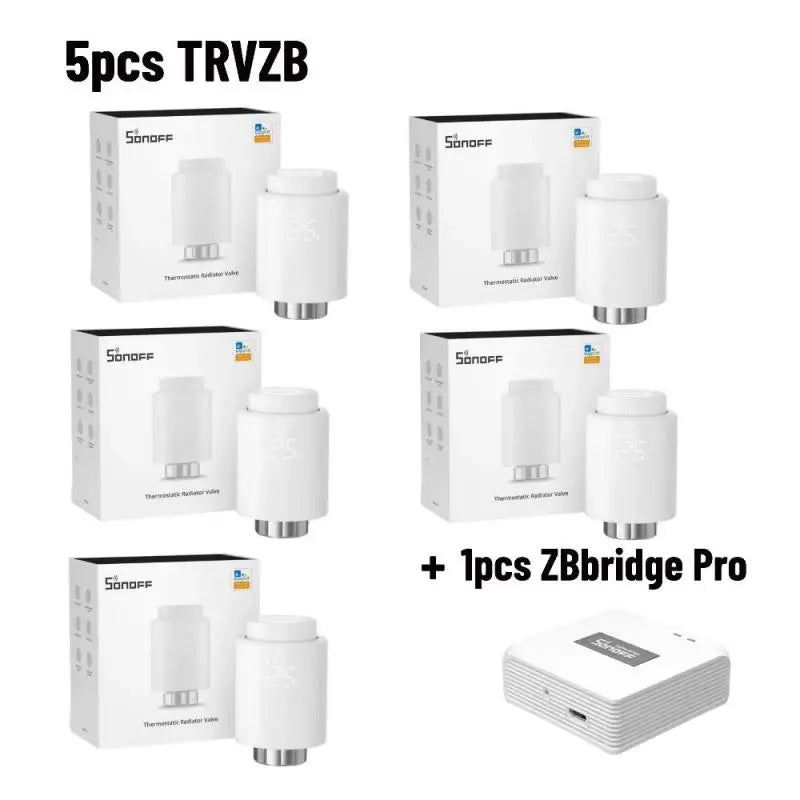 SONOFF Zigbee Thermostatische Radiatorknop - Slimme temperatuurregeling - Compatibel met Alexa en eWeLink - Bivakshop