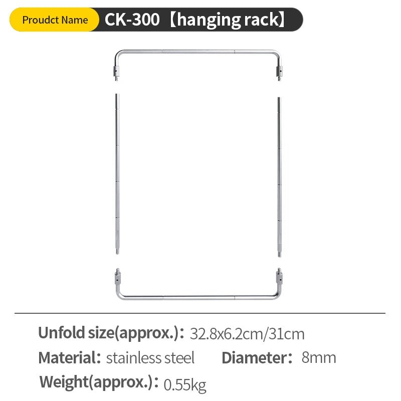 Soomloom Outdoor IGT Tafel Accessoires – Draagbaar & uitbreidbaar tafelframe – RVS camping lichtstandaard - Bivakshop