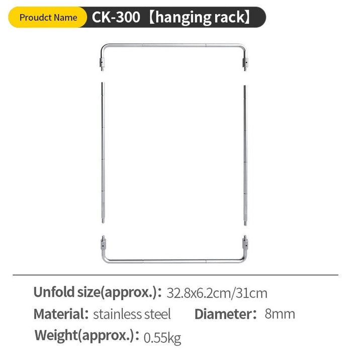 Soomloom Outdoor IGT Tafel Accessoires – Draagbaar & uitbreidbaar tafelframe – RVS camping lichtstandaard - Bivakshop