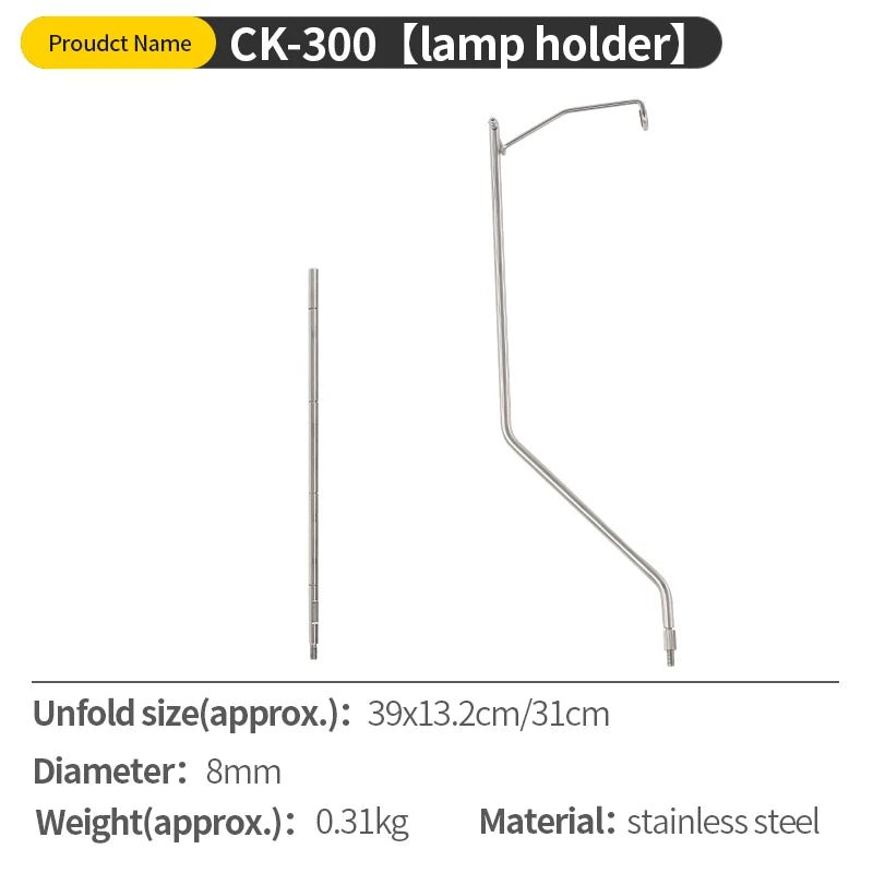 Soomloom Outdoor IGT Tafel Accessoires – Draagbaar & uitbreidbaar tafelframe – RVS camping lichtstandaard - Bivakshop
