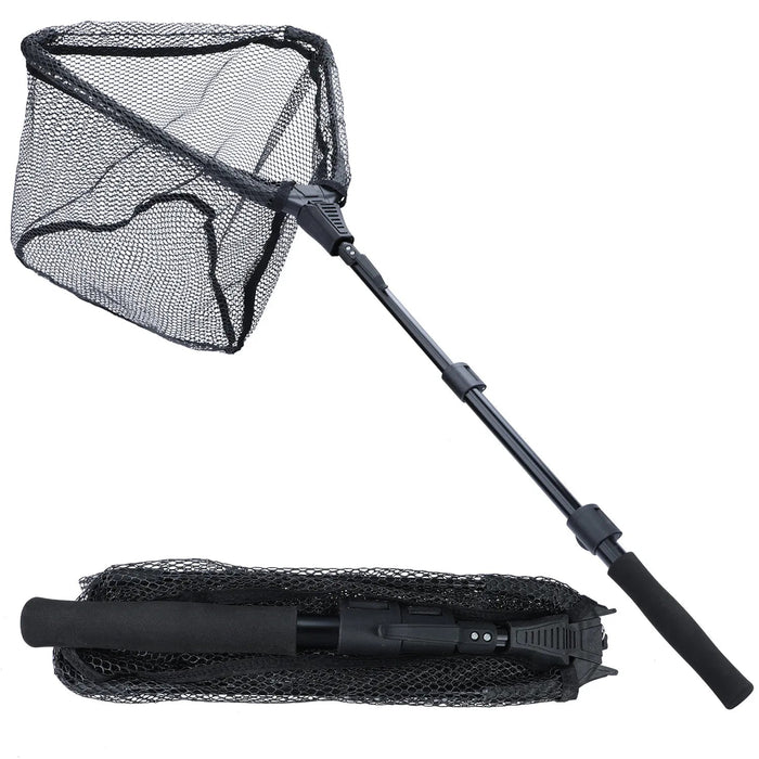 Sougayilang 65 - 112cm Folding Fishing Brail Net Telescopic Fishing Landing Net Scoop Net - Bivakshop