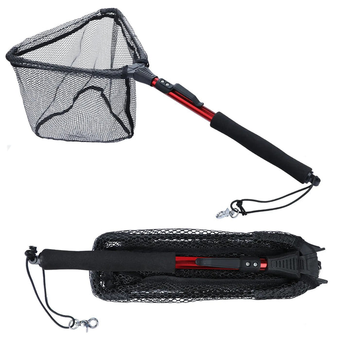 Sougayilang 65 - 112cm Folding Fishing Brail Net Telescopic Fishing Landing Net Scoop Net - Bivakshop