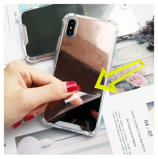 Spiegel telefoonhoesjes - Voor iphone 15 14 13 12 11 pro max - Schokbestendig tpu - Bivakshop