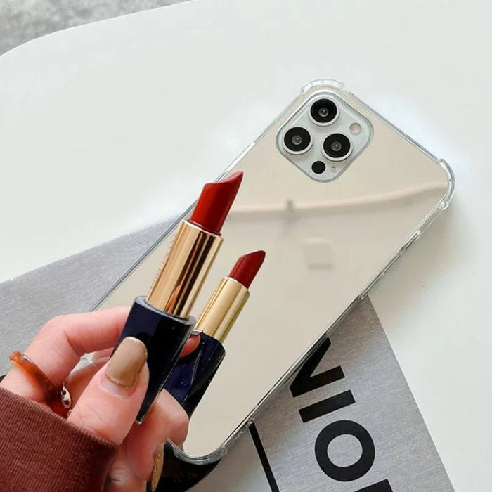 Spiegel telefoonhoesjes - Voor iphone 15 14 13 12 11 pro max - Schokbestendig tpu - Bivakshop