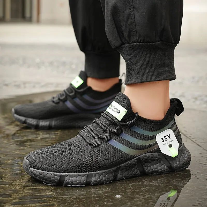 Sportieve heren sneakers Ademende lichtgewicht sportschoenen voor bu Bivakshop