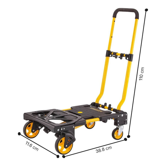 Stanley - 2 - in - 1 Hand Platform Truck – 137 kg – Steekwagen & Platformwagen – Robuust - Bivakshop