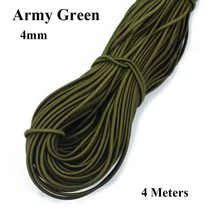Sterk elastisch koord voor outdoor & DIY - 3mm/4mm multistrand elastisch touw in 4 kleuren - Bivakshop