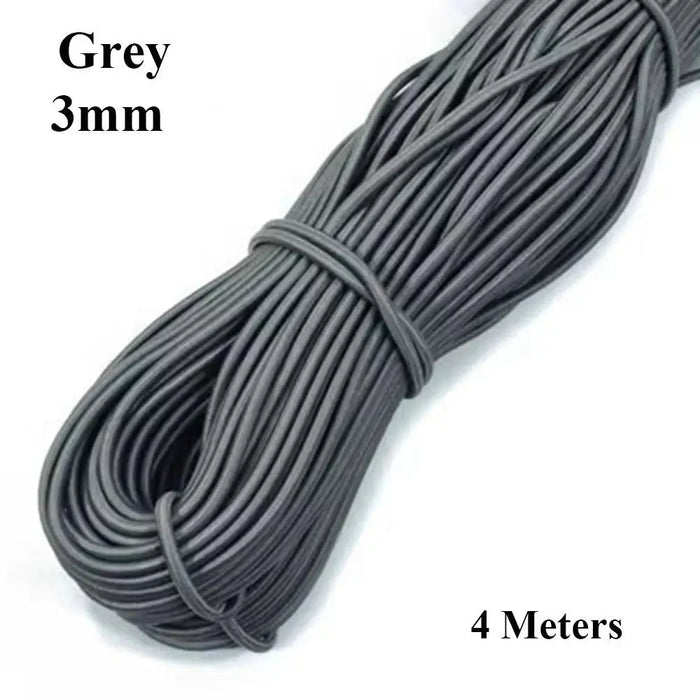 Sterk elastisch koord voor outdoor & DIY - 3mm/4mm multistrand elastisch touw in 4 kleuren - Bivakshop