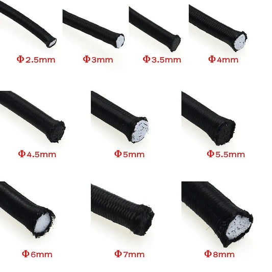 Sterke elastische koord - Voor DIY, tenten en kajakken - Meerdere diameters - Bivakshop