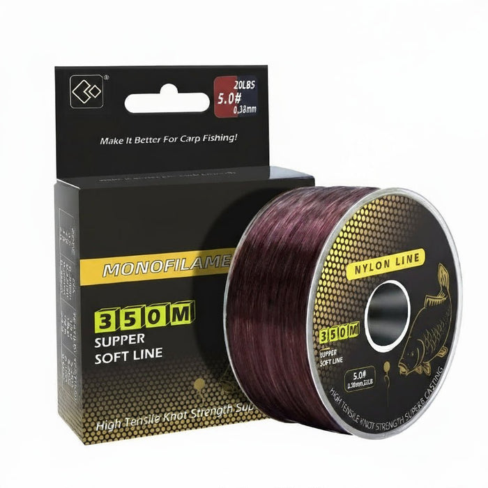 Supersterke Nylon Hoofdlijn (350m) – High - Abrasion Monofilament - Bivakshop