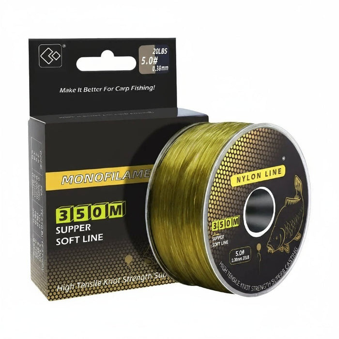 Supersterke Nylon Hoofdlijn (350m) – High - Abrasion Monofilament - Bivakshop