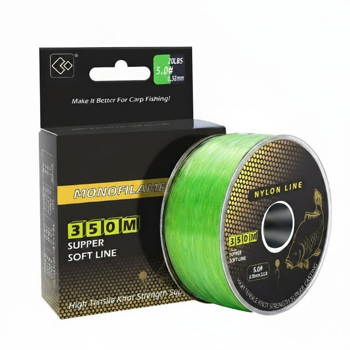 Supersterke Nylon Hoofdlijn (350m) – High - Abrasion Monofilament - Bivakshop