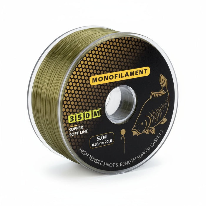 Supersterke Nylon Hoofdlijn (350m) – High - Abrasion Monofilament - Bivakshop