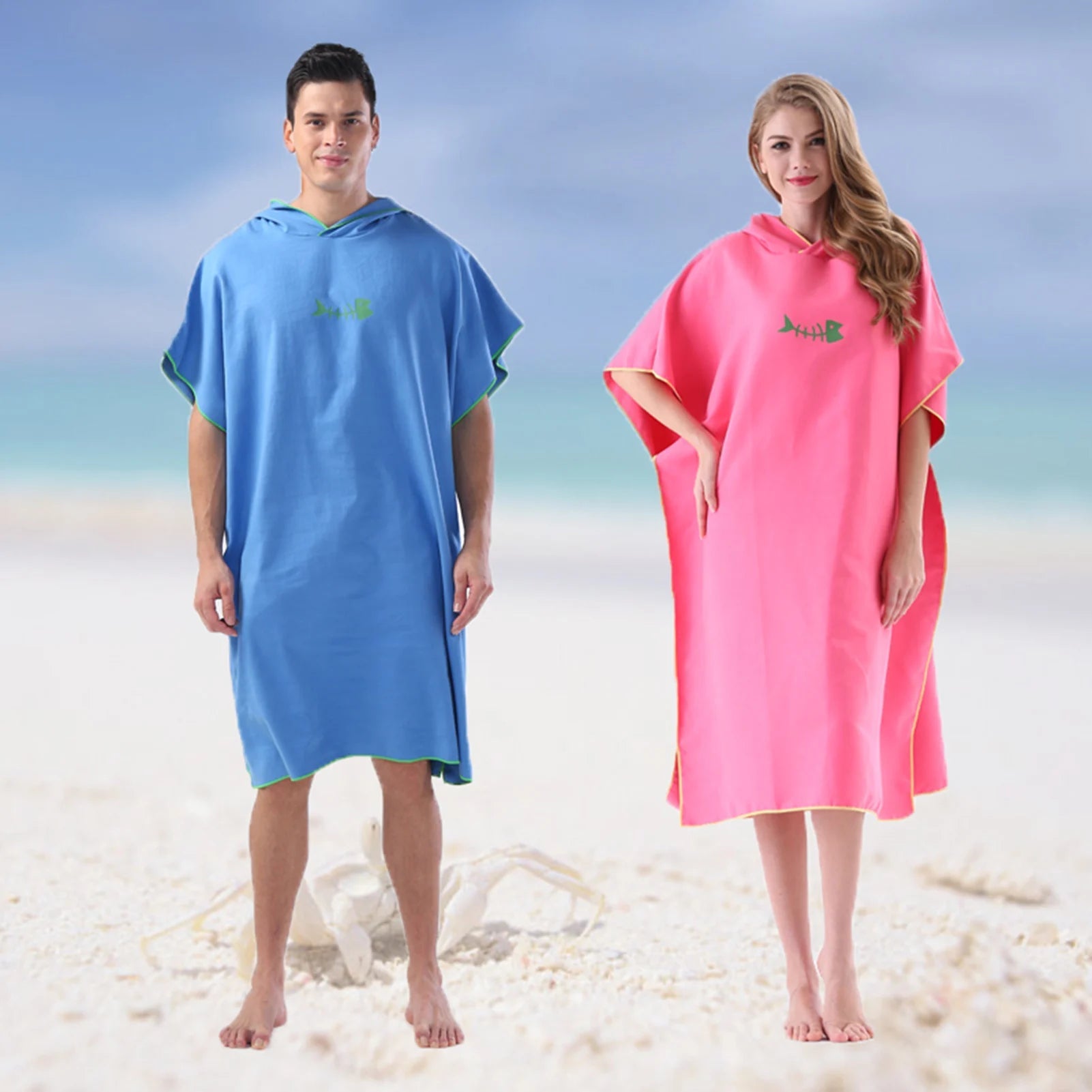 Surf poncho - Omkleedhanddoek met capuchon - Ultrazacht en sneldrogend - Microvezel - Bivakshop