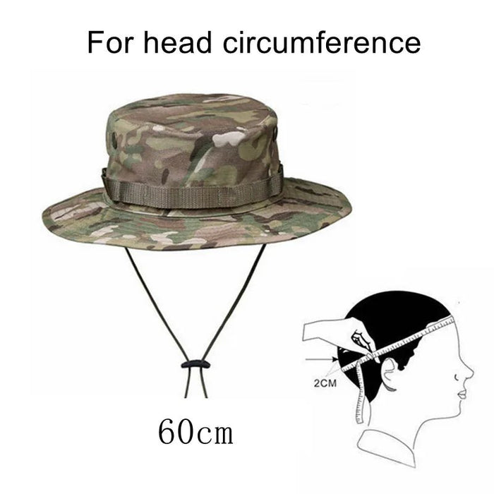 Tactical Camouflage Cap Military Hat Army Caps Men Women Outdoor Sports Sun Boonie Bucket Fishing Hiking Hunting Climbing Hats - Bivakshop