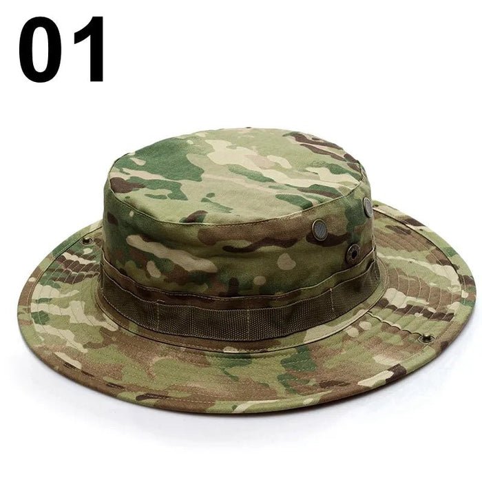Tactical Camouflage Cap Military Hat Army Caps Men Women Outdoor Sports Sun Boonie Bucket Fishing Hiking Hunting Climbing Hats - Bivakshop
