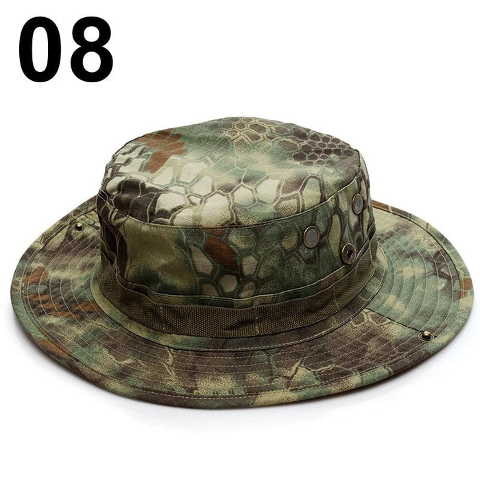 Tactical Camouflage Cap Military Hat Army Caps Men Women Outdoor Sports Sun Boonie Bucket Fishing Hiking Hunting Climbing Hats - Bivakshop