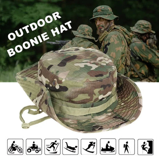 Tactical Camouflage Cap Military Hat Army Caps Men Women Outdoor Sports Sun Boonie Bucket Fishing Hiking Hunting Climbing Hats - Bivakshop