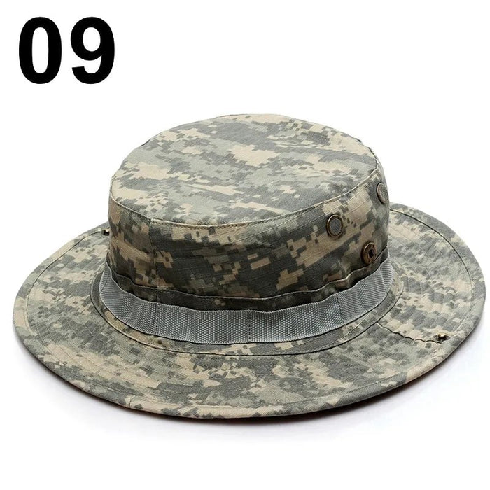 Tactical Camouflage Cap Military Hat Army Caps Men Women Outdoor Sports Sun Boonie Bucket Fishing Hiking Hunting Climbing Hats - Bivakshop