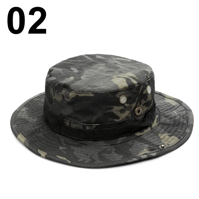 Tactical Camouflage Cap Military Hat Army Caps Men Women Outdoor Sports Sun Boonie Bucket Fishing Hiking Hunting Climbing Hats - Bivakshop