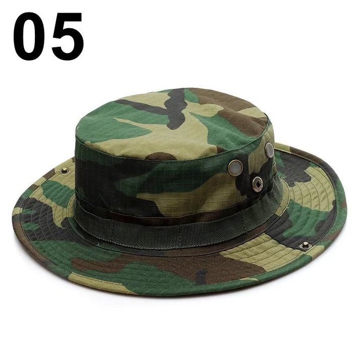 Tactical Camouflage Cap Military Hat Army Caps Men Women Outdoor Sports Sun Boonie Bucket Fishing Hiking Hunting Climbing Hats - Bivakshop