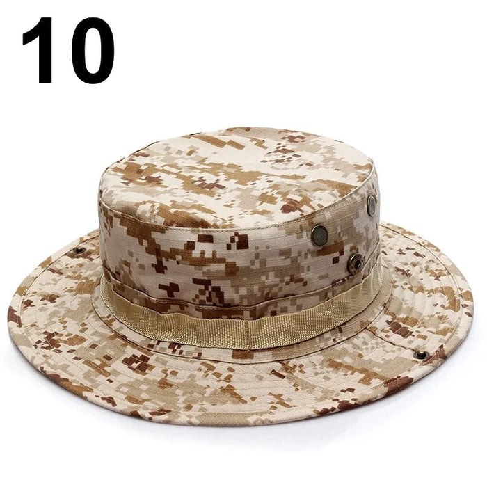 Tactical Camouflage Cap Military Hat Army Caps Men Women Outdoor Sports Sun Boonie Bucket Fishing Hiking Hunting Climbing Hats - Bivakshop