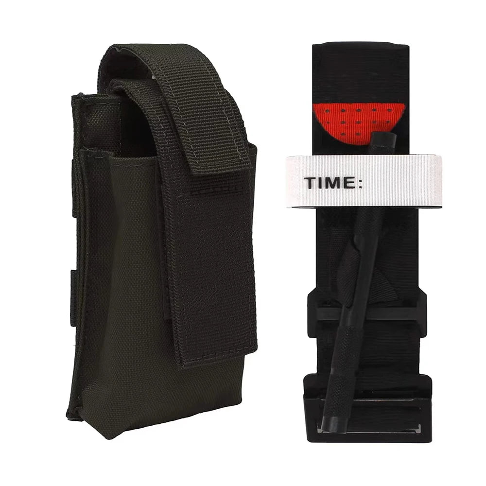 Tactische EHBO - set – Molle tourniquet pouch met schaarhouder voor noodsituaties - Bivakshop