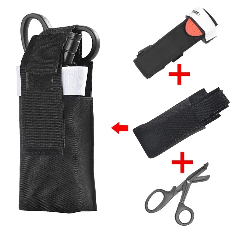 Tactische EHBO - set – Molle tourniquet pouch met schaarhouder voor noodsituaties - Bivakshop