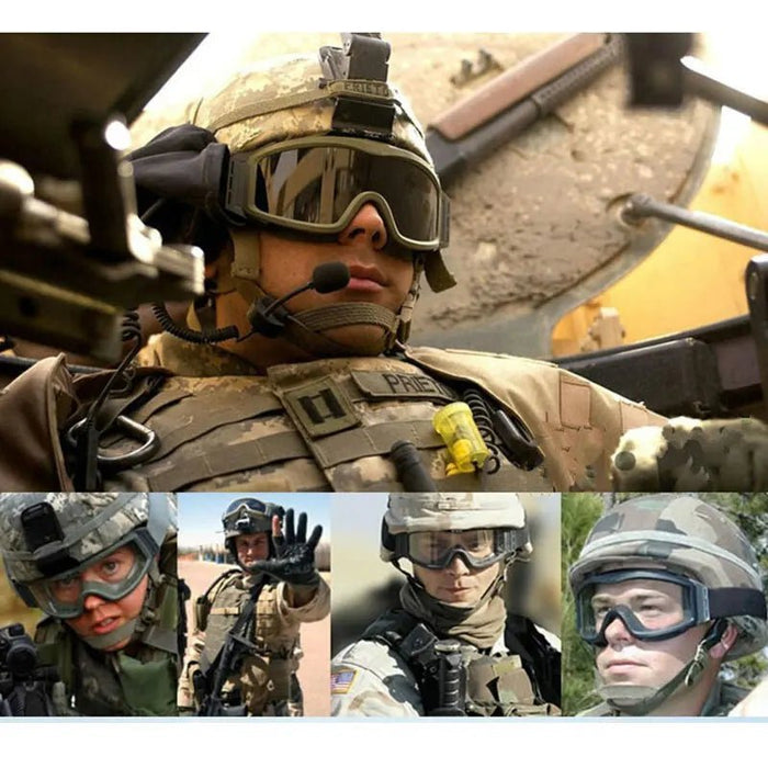 Tactische militaire beschermbril - HD lens voor schieten en motorrijden - Bivakshop