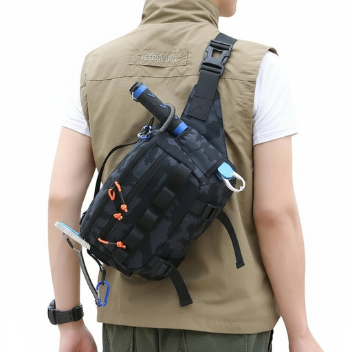Tactische Vissers Chest Pack – MOLLE Systeem voor Kunstaas & Tackle - Bivakshop