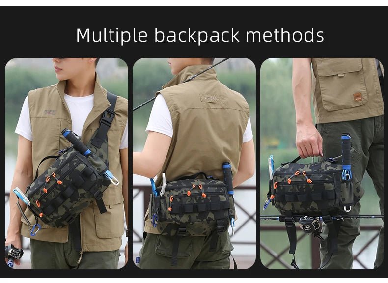 Tactische Vissers Chest Pack – MOLLE Systeem voor Kunstaas & Tackle - Bivakshop