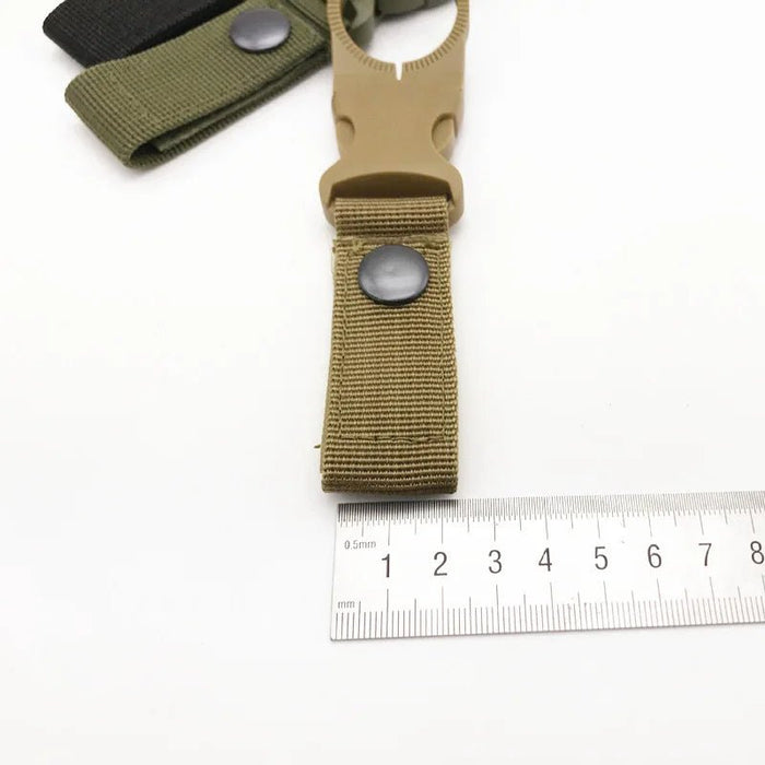 Tactische Waterfleshouder Clip – Nylon Webbing & Carabiner - Bivakshop