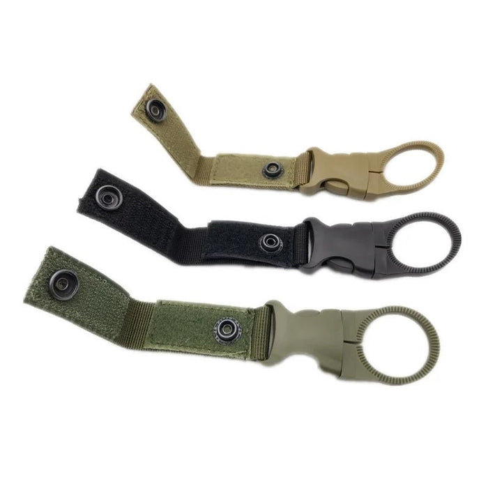 Tactische Waterfleshouder Clip – Nylon Webbing & Carabiner - Bivakshop
