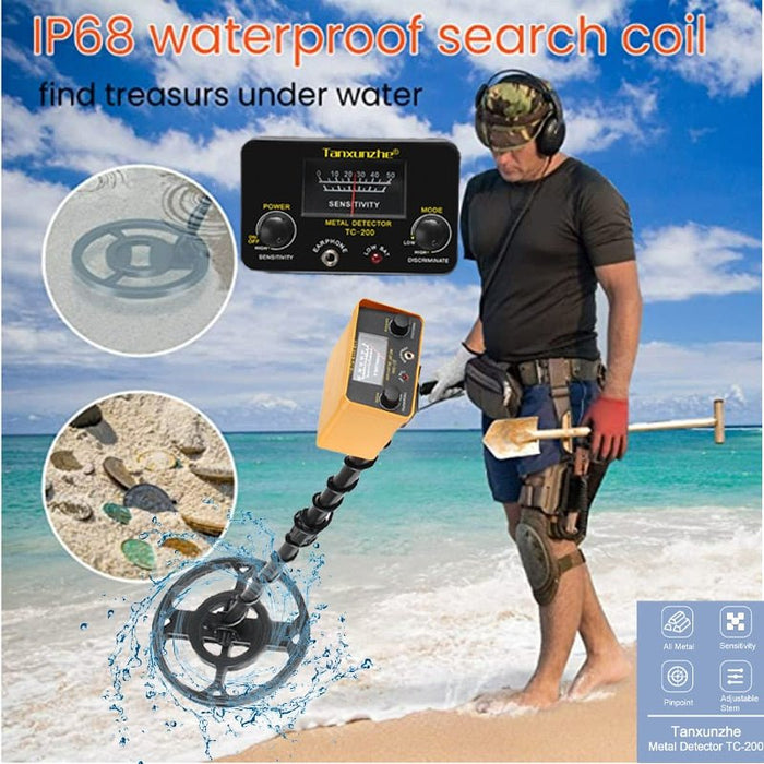 Tanxunzhe TC - 200Y Upgrade Metal Detector Underground Wire Iron Metal Gold Detector Adjustable Tracker for Treasure Search New - Bivakshop