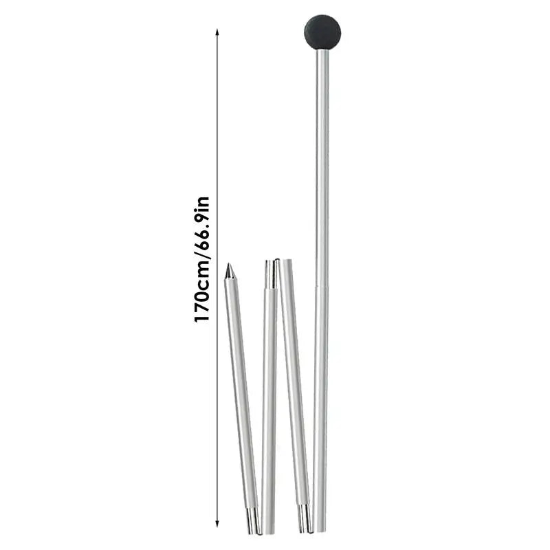 Telescopische aluminium tentstokken – Inklapbare tarp - en luifelstokken 1,7 m voor 3 - 4 persoons tent - Bivakshop