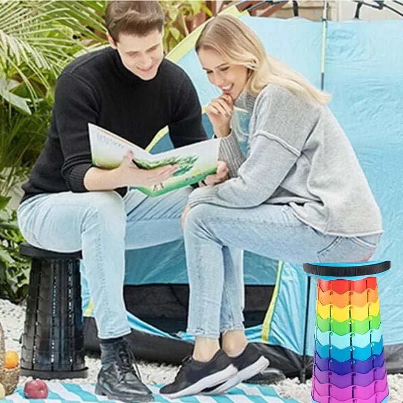 Telescopische verstelbare opvouwbare outdoor stoel - Comfortabel en draagbaar voor buiten - Veelkleurig - Bivakshop