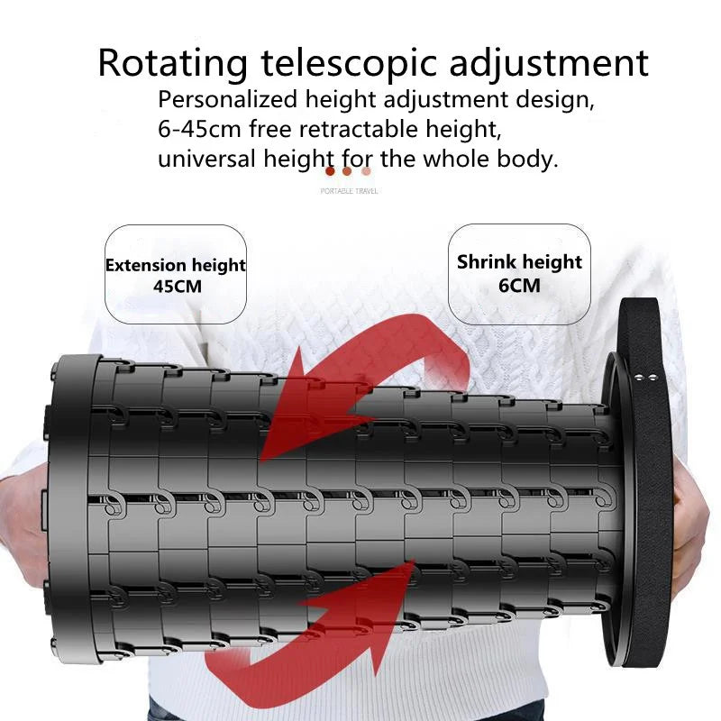 Telescopische verstelbare opvouwbare outdoor stoel - Comfortabel en draagbaar voor buiten - Zwart - Bivakshop