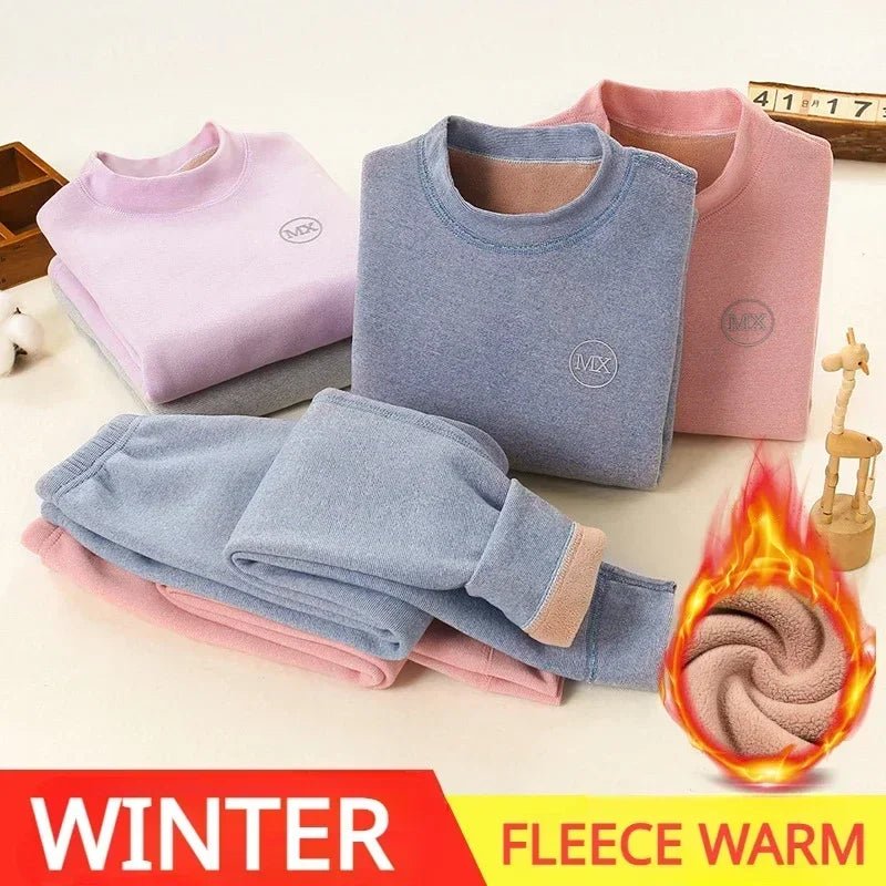 Thermisch ondergoed voor jongens - Fleece met constante temperatuur (37°C) - Winter kleding set - Bivakshop