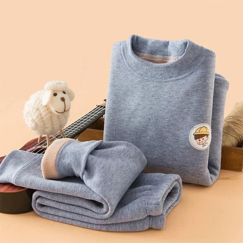 Thermisch ondergoed voor jongens - Fleece met constante temperatuur (37°C) - Winter kleding set - Bivakshop