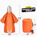 Thermische overlevingsponcho - Reflecterende waterdichte regenjas voor kamperen & wandelen - Bivakshop