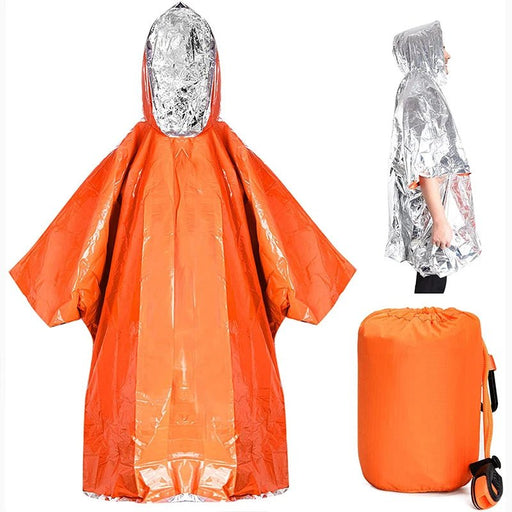 Thermische overlevingsponcho - Reflecterende waterdichte regenjas voor kamperen & wandelen - Bivakshop